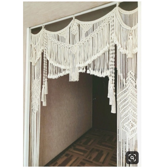 Rèm macrame trang trí vintage