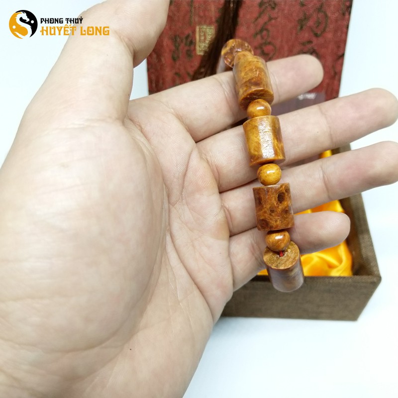 Vòng Tay Gỗ Huyết Long Nu Đốt Trúc 10/12/14mm - Phong Thủy Huyết Long