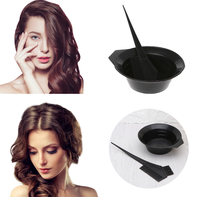 [Hàng mới về] Bộ tô trộn và cọ nhuộm màu tóc tẩy tóc chuyên dụng tiện lợi
