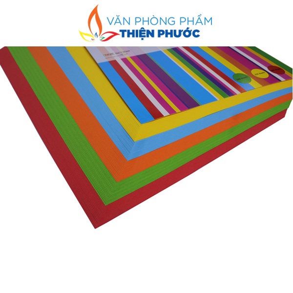 Giấy A4 photo màu Grand 5 màu trộn - Xấp 100 tờ/5 màu THIỆN PHƯỚC