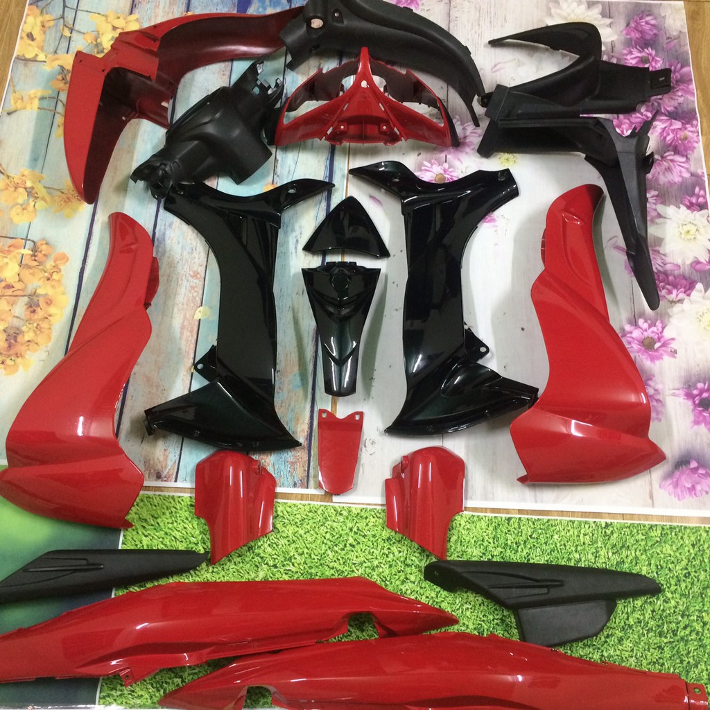 Dàn áo xe JUPITER MX màu Đỏ Cờ-vỏ nhựa xe máy jupiter gavita ,nhựa nguyên sinh loại 1