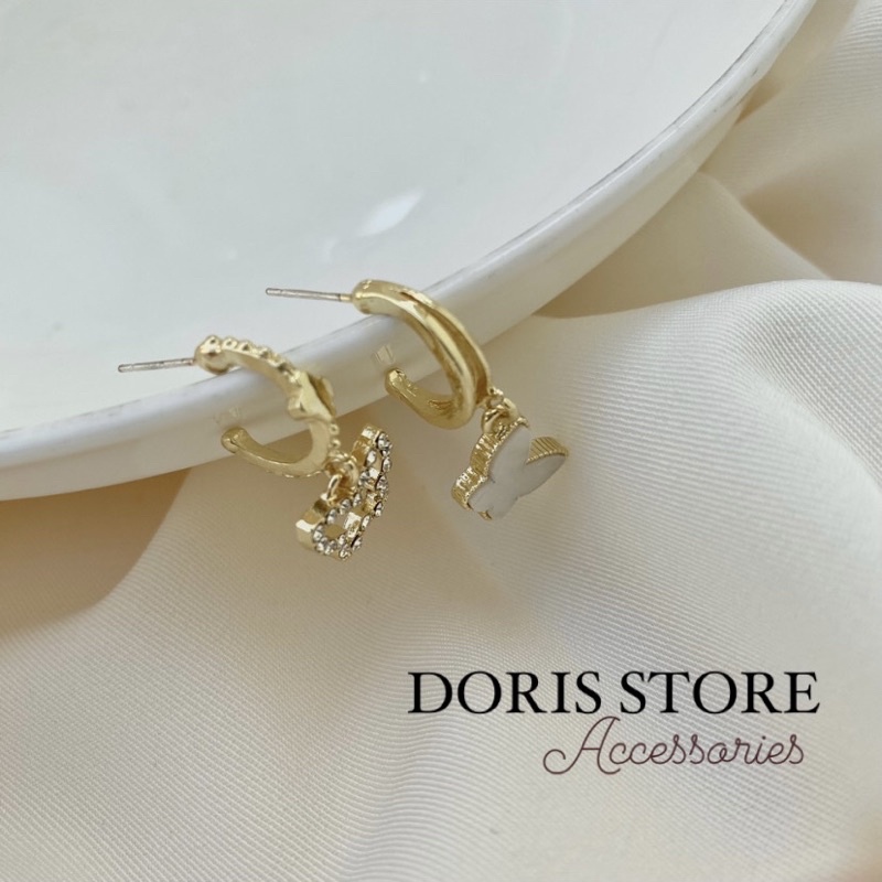 Khuyên tai/Bông tai Cánh bướm mix Đá |Doris.store21|