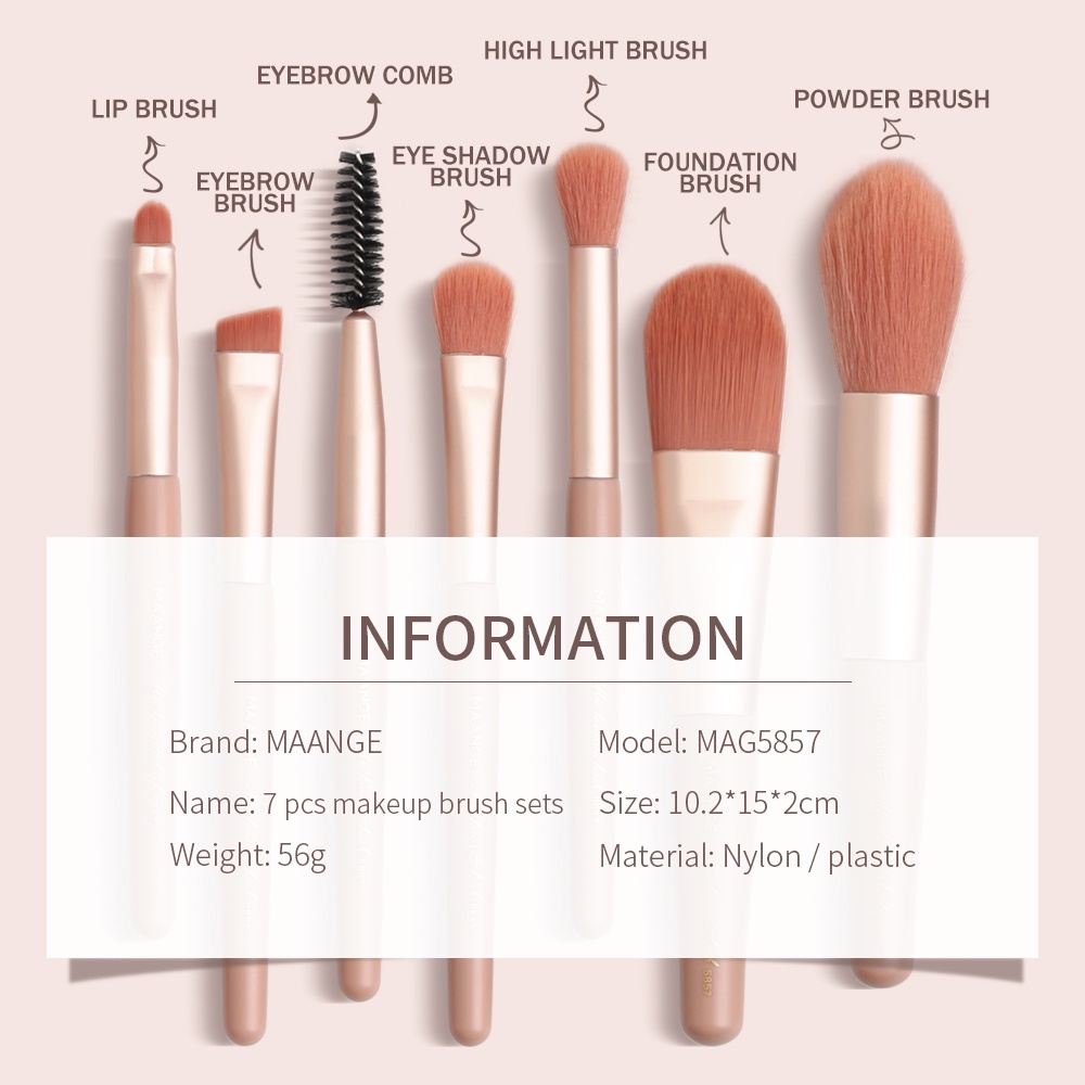 7 PCS Set Cọ trang điểm/bộ cá nhân set Cọ trang điểm đánh phấn mắt chất lượng cao MAGEFY