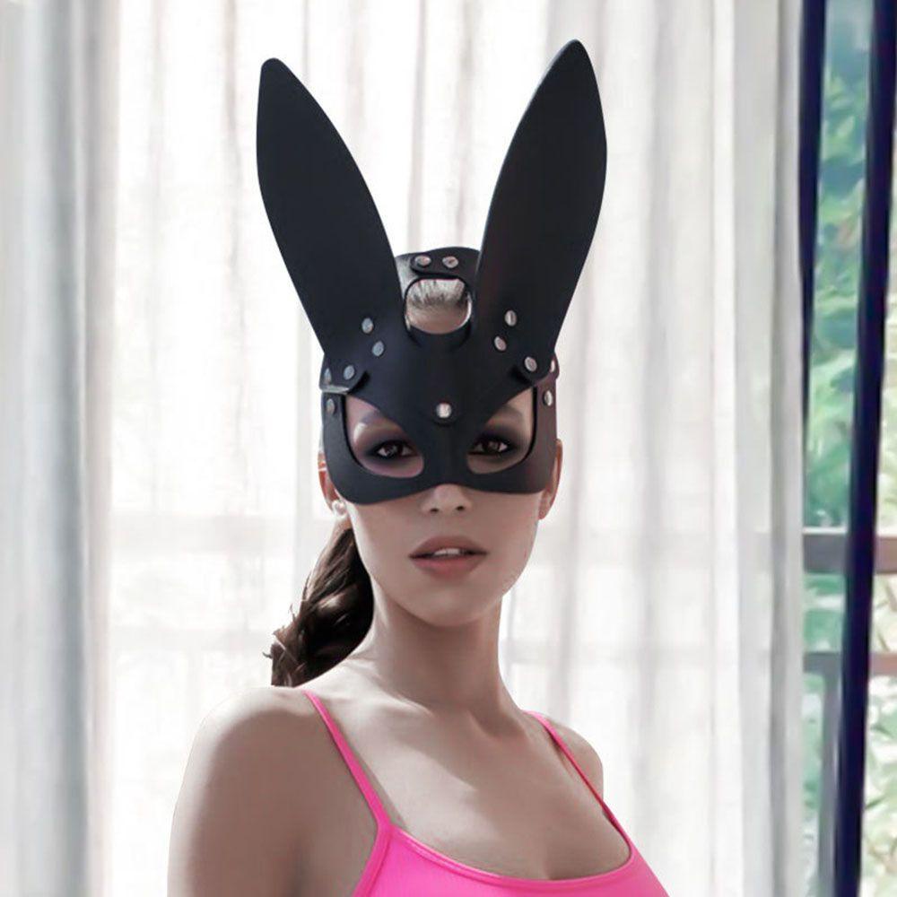 Mặt Nạ Che Mắt Bằng Da PU Hình Thỏ Vui Nhộn Sáng Tạo VANES1 Dành Cho Người Lớn