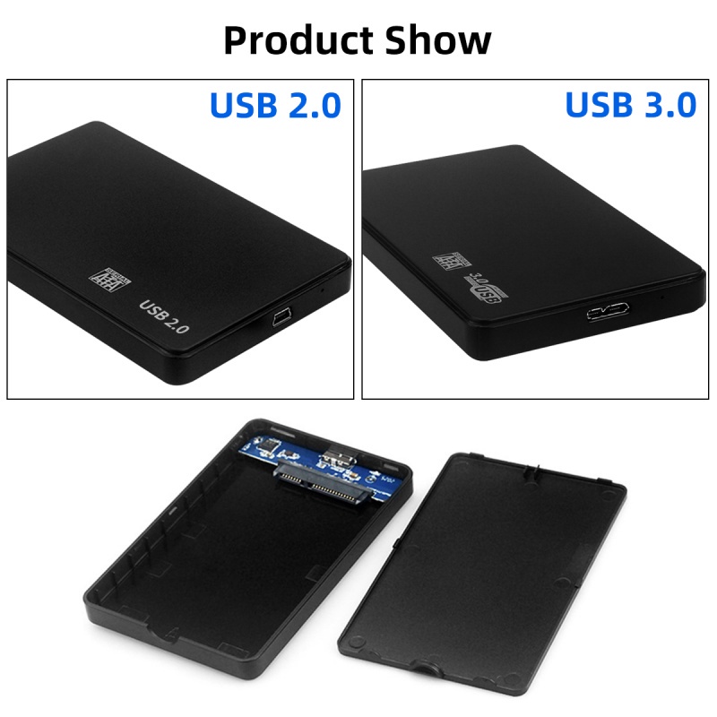 Hộp đựng ổ cứng di động Fonken chuyển Sata sang USB 3.0 có dây cáp ABS đa năng cho máy tính để bàn / laptop
