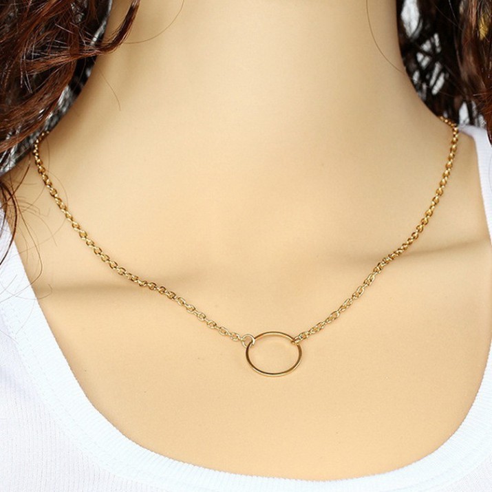 Sale 69% Dây chuyền hợp kim mặt hình tròn độc đáo cho nữ,  Giá gốc 21000đ- 18F60-4