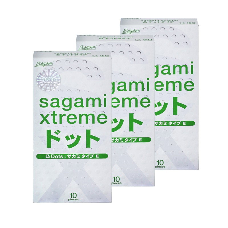 Bao Cao Su Gân gai 10 chiếc Sagami Extreme White - Nhật Bản