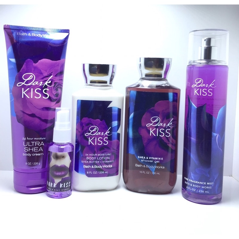 👄💖[BILL Mỹ] Xịt thơm/ Sữa tắm/ dưỡng thể DARK KISS Body mist Bath & Body Works 236ml