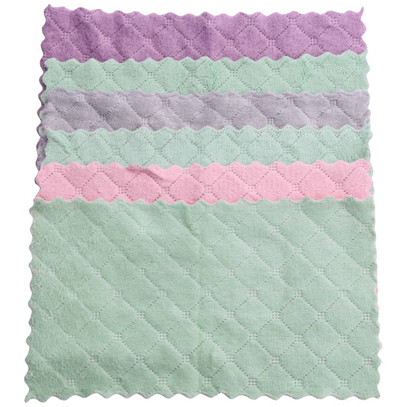 Set 24 Khăn Lau Chén Dĩa Bằng Sợi Nhỏ Cho Nhà Bếp