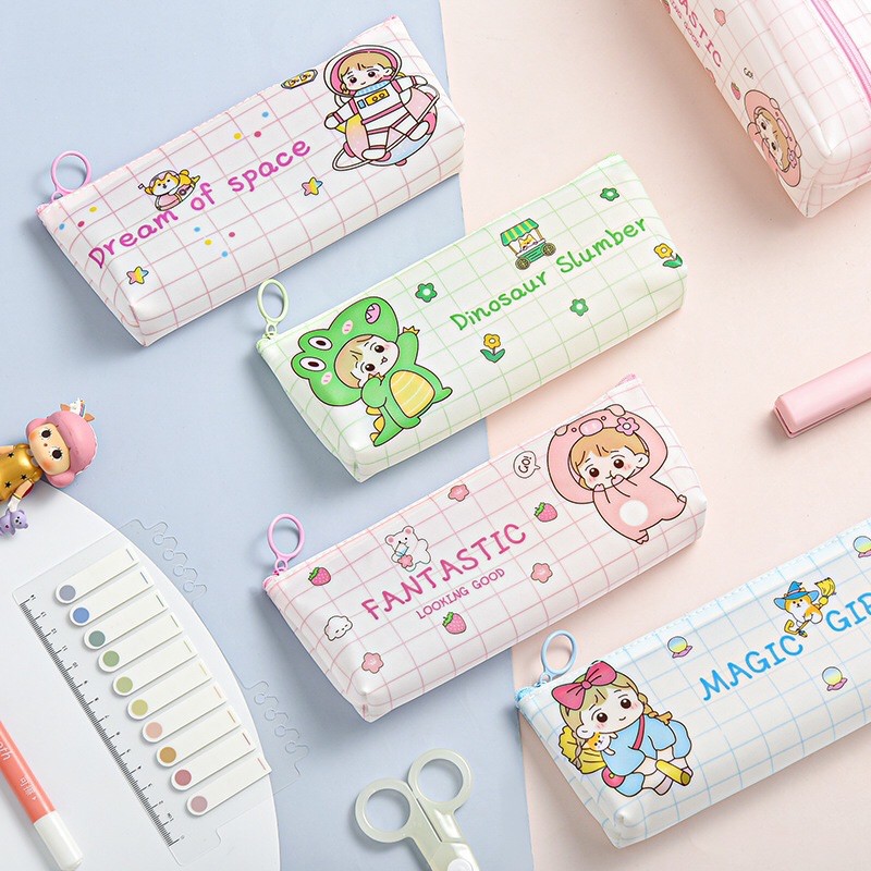 Túi bút dẹt bé gái