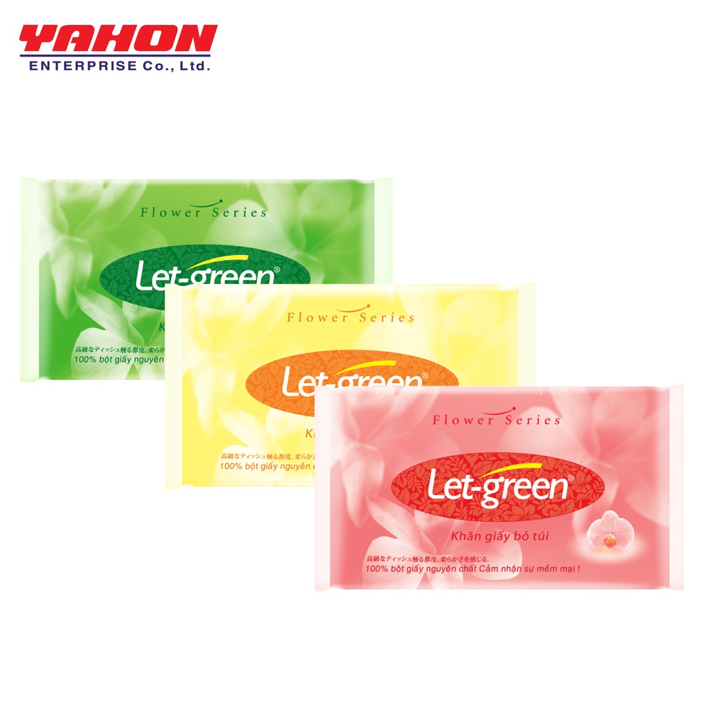 Lốc 9 khăn giấy bỏ túi Let-green gói 10 tờ