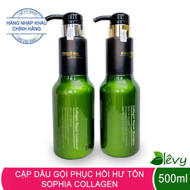 Dầu Gội Xả Phục Hồi SHOPHIA PLATIUM COLAGEN 500ML