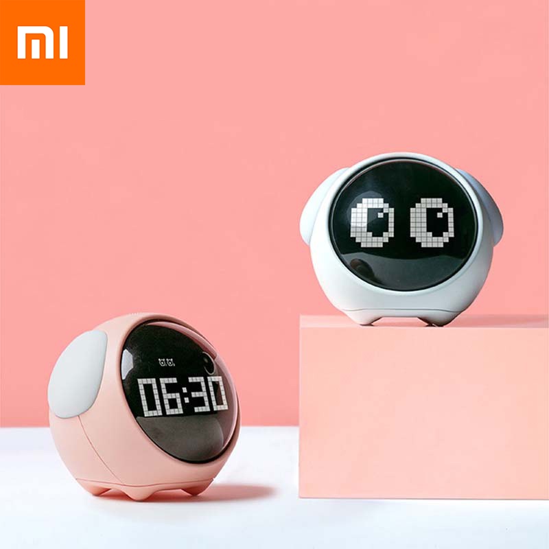 ✎▼Đồng Hồ Báo Thức Điện Tử Đa Năng Xiaomi Pixel Có Đèn LED Điều Khiển Bằng Giọng Nói