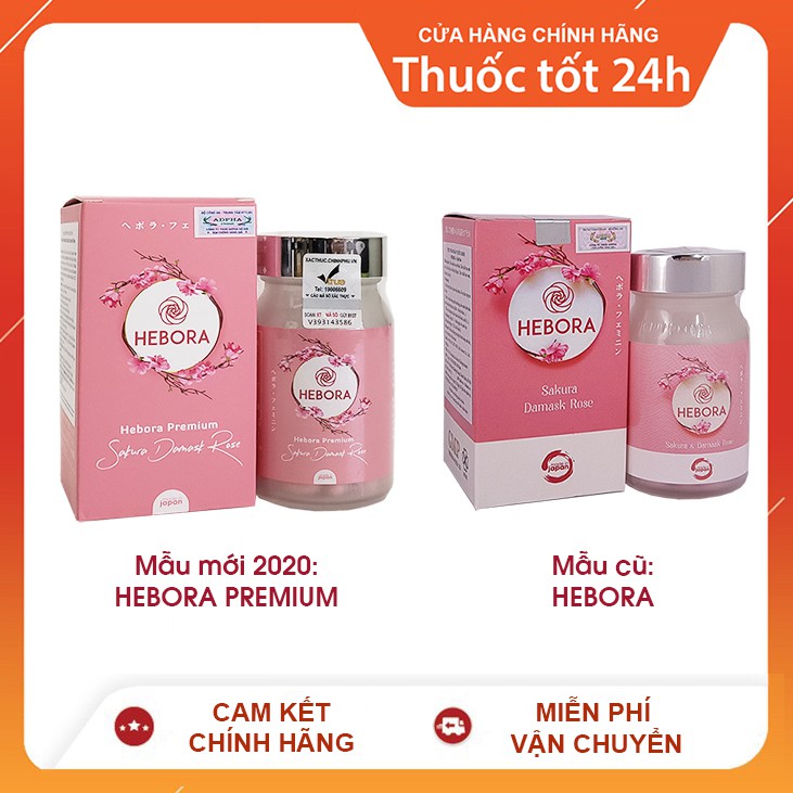 ✅(Bản 2020 - Date 2023) Viên uống nước hoa và cân bằng nội tiết HEBORA PREMIUM Nhật Bản | Thế Giới Skin Care