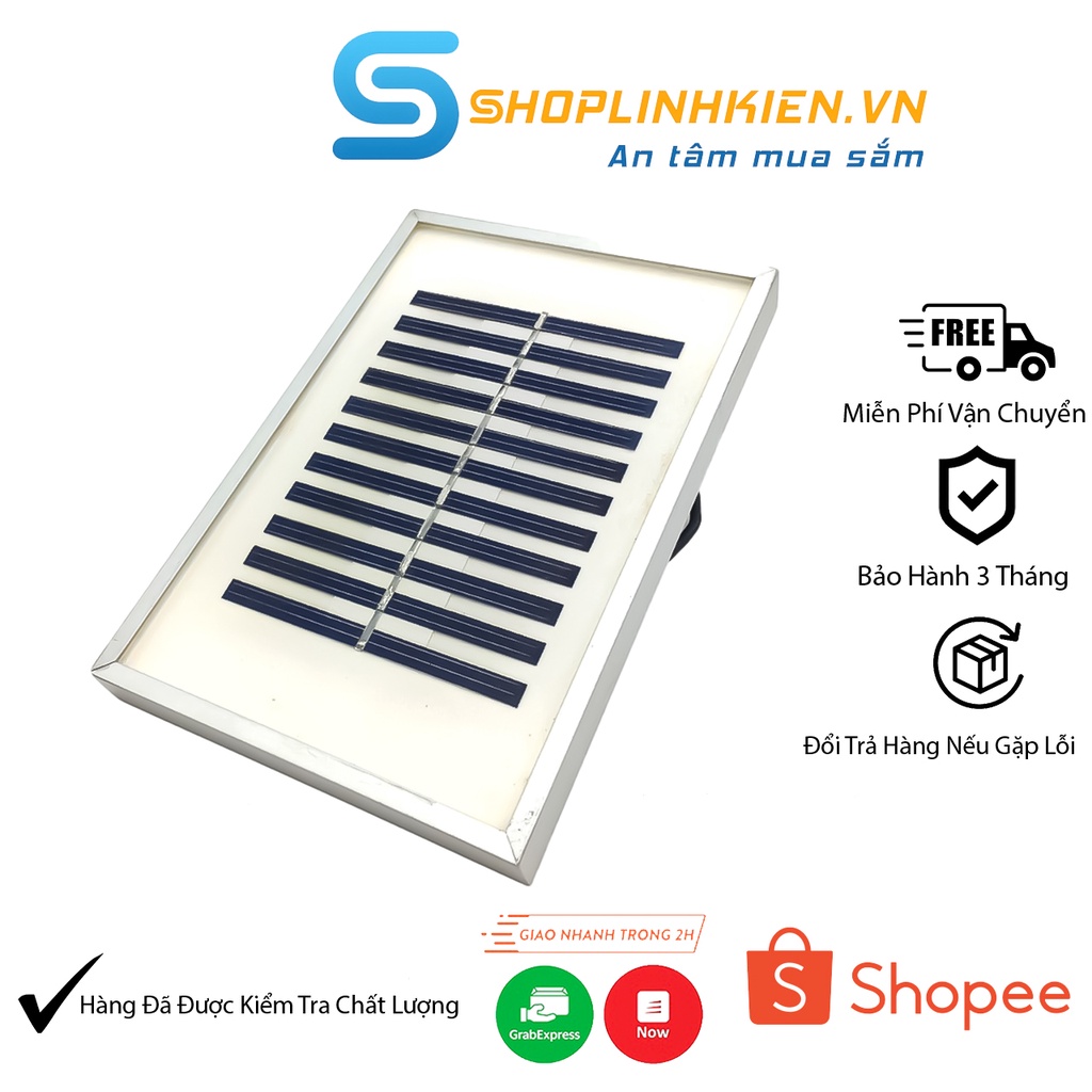 Tấm Pin Năng Lượng Mặt Trời 5.3V580mW 110x165MM Pin Mặt Trời, Mô Hình Năng Lượng Mặt Trời