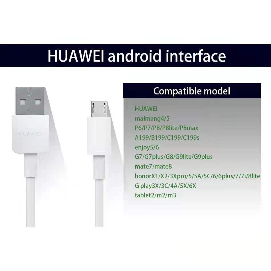 Dây cáp sạc nhanh 2 trong 1 2.4a type c micro USB cho huawei p6 p7 p8 y6 y7 y9 nova3i nova2i nova3e 2a