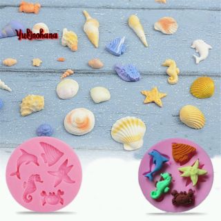 KHUÔN SILICONE HÌNH SINH VẬT BIỂN DỄ THƯƠNG, TRANG TRÍ BÁNH KEM, BÁNH ĐÔNG SƯƠNG, LÀM TRANG SỨC ĐẤT SÉT.