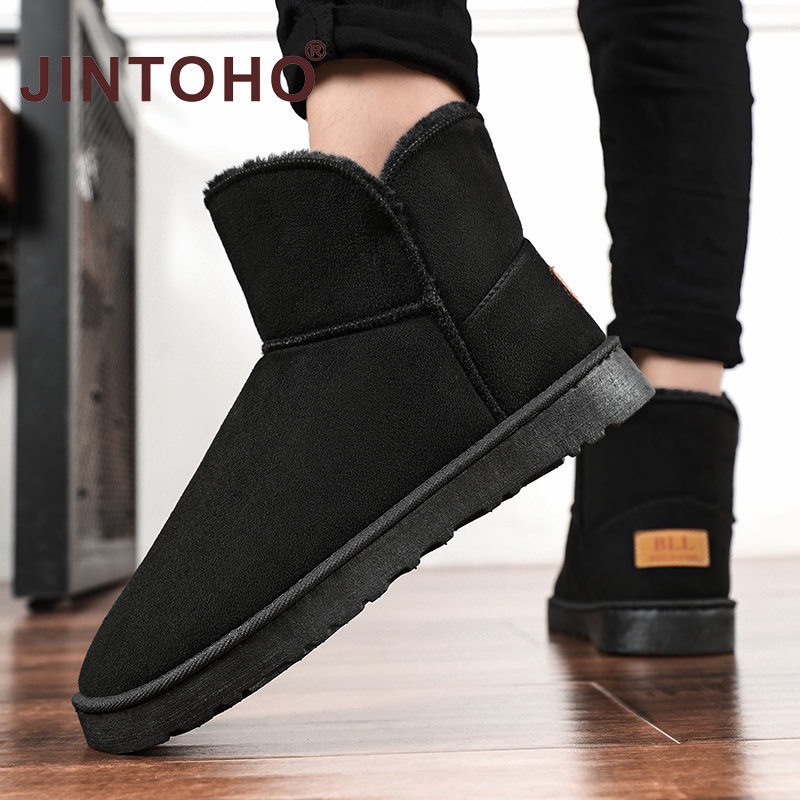 Giày Bốt Đi Tuyết Phối Lông Ấm Áp Chống Trượt Thoải Mái Thời Trang Mùa Đông Cho Cặp Đôi Size 36-47