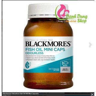 Dầu Cá Blackmores Fish Oil 1000 Odoursless 400 viên mini- mẫu mới nhất