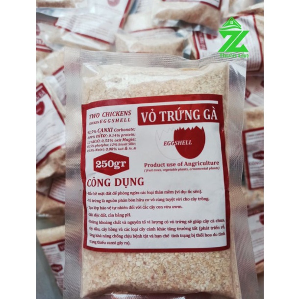 Vỏ Trứng Gà Đã Qua Xử Lí Bổ Sung Canxi Dưỡng Chất Cho Cây gói 250g