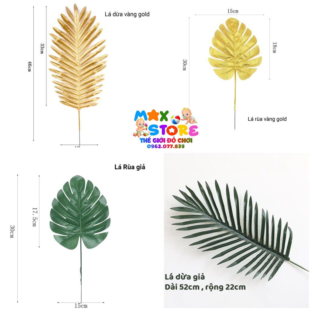 [HOT TREND 2021] COMBO 5 Lá Rùa Lá Dừa Trang Trí Sinh Nhật Phong Cách Hàn Quốc - Decor Phụ Kiện Chụp Ảnh