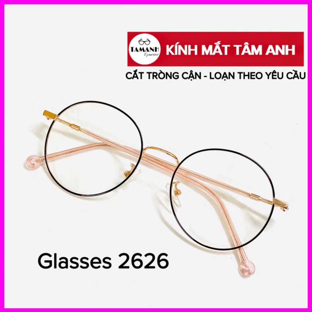 Gọng kính nam nữ kim loại siêu Hot dáng mắt tròn 2626
