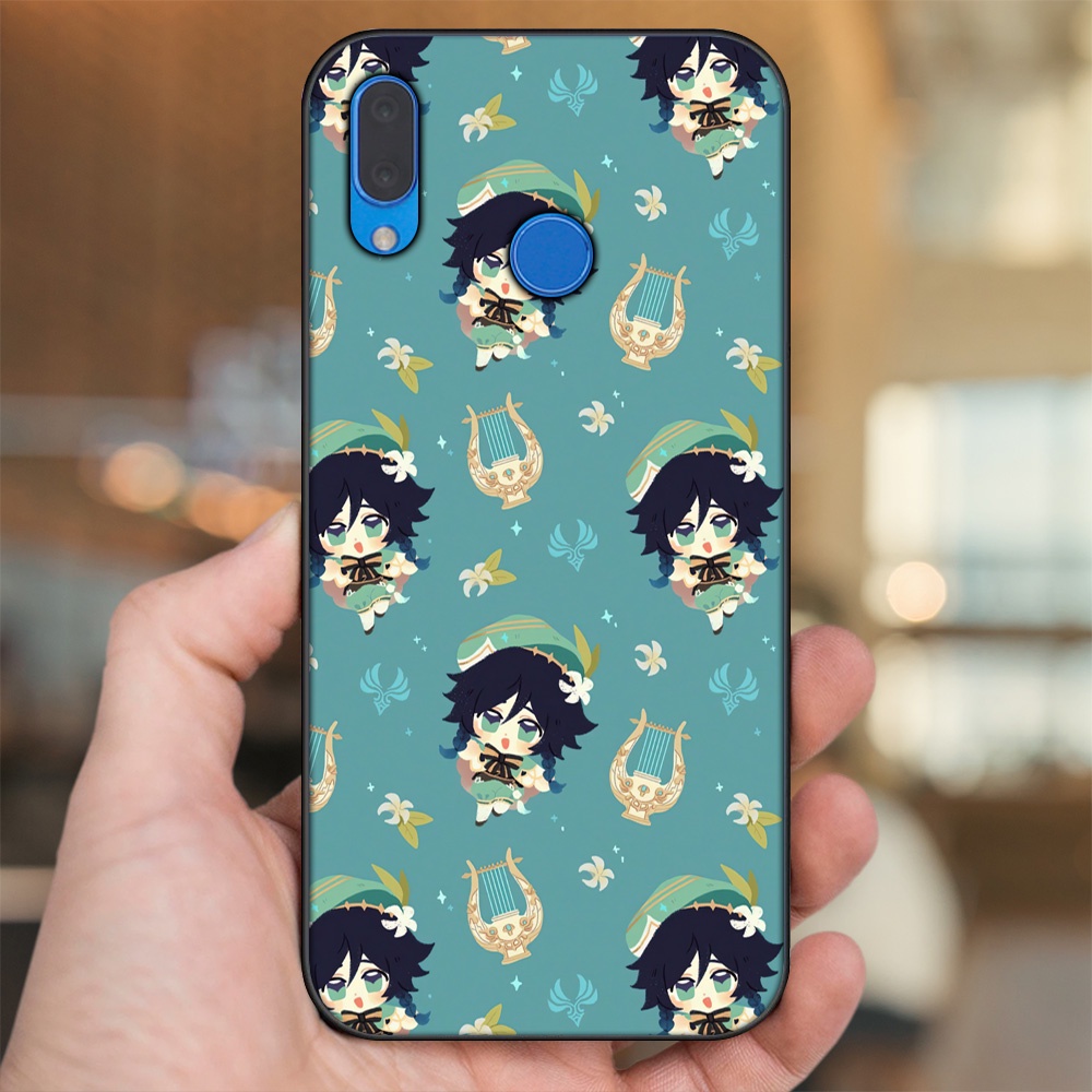 Ốp lưng Huawei Nova 3, Nova 3i, Nova 3e, P20 Lite viền đen in hình Venti Genshin Impact