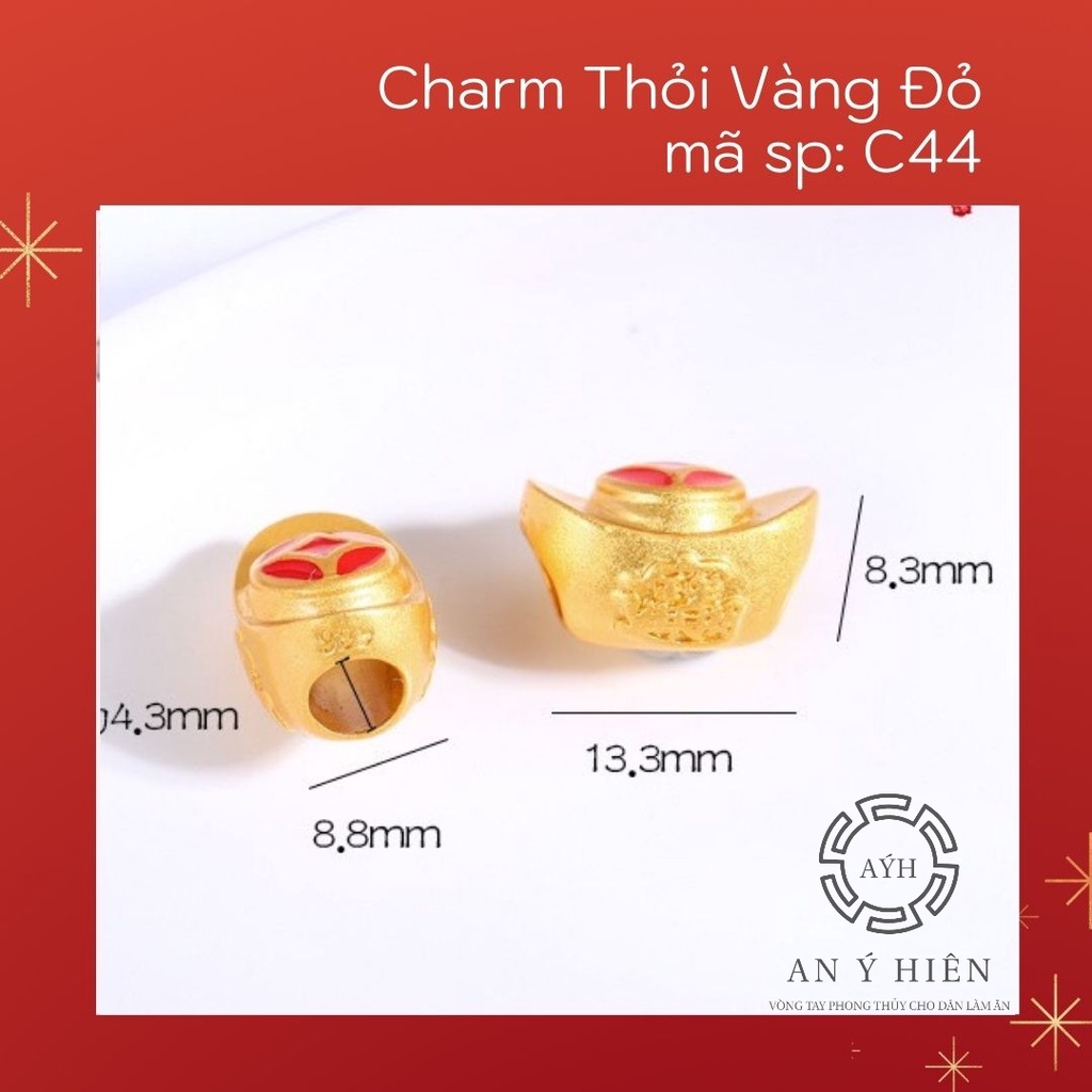 Charm Thỏi vàng đỏ #C44