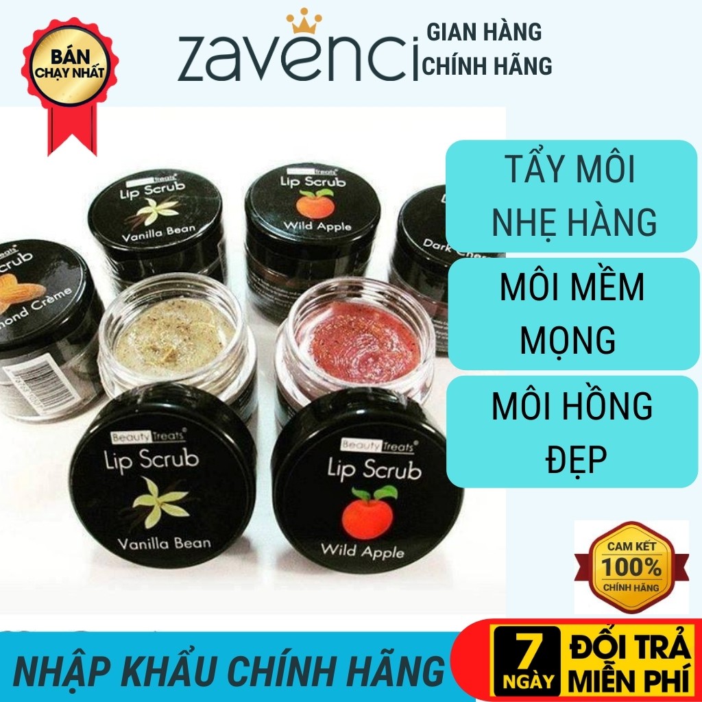 Tẩy tế bào chết môi TTBM0001 CLIP SCRUB Beauty Treats Hàng Chuẩn Full Vị Lựa Chọn (4 vị) | BigBuy360 - bigbuy360.vn