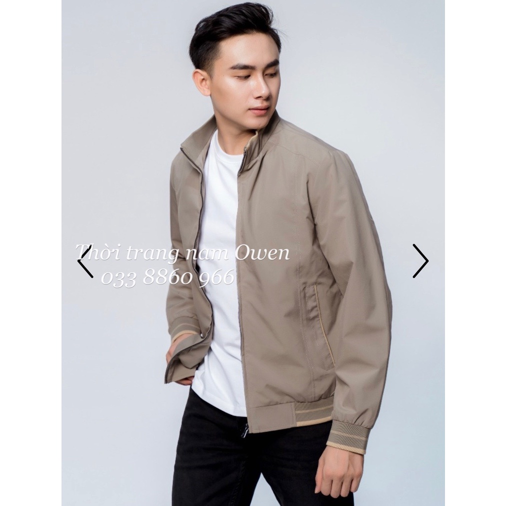 OWEN - Áo khoác gió nam 2 lớp màu nâu be nhạt 61058