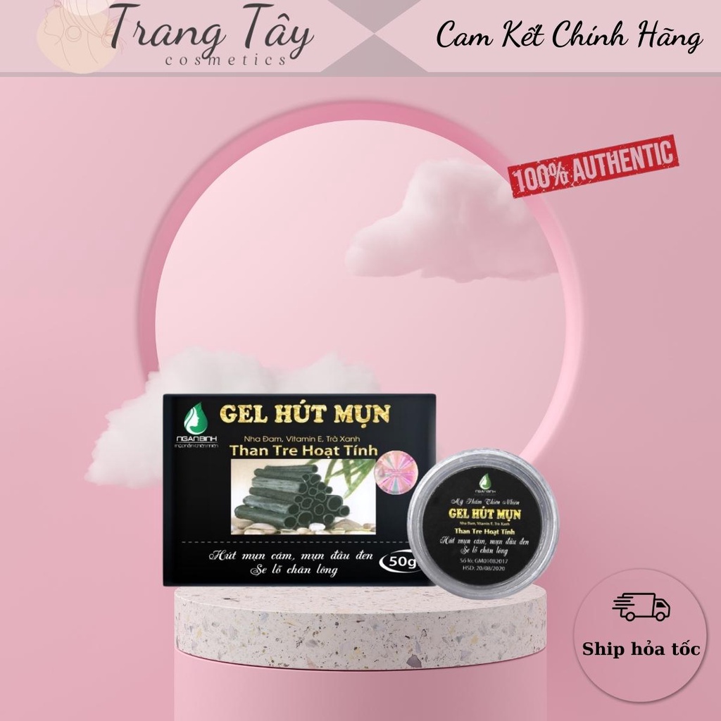 Gel hút mụn than tre hoạt tính size 50g mẫu mới