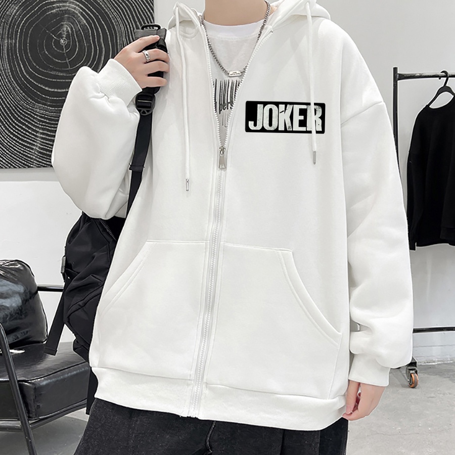 Áo khoác dây kéo Nam Nữ Unisex JOKER, Nỉ Ngoại Dầy Dặn