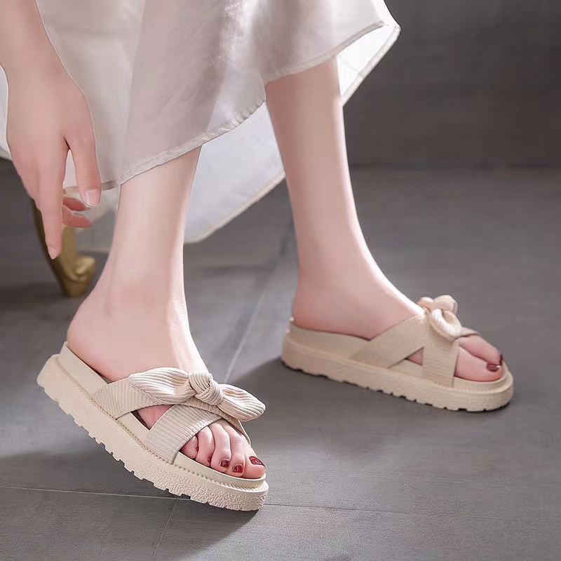 Dép bánh mì đế cao dép đi biển dép sandal Dép Sandal Đế Dày Thời Trang Mùa Hè Dành Cho Nữ