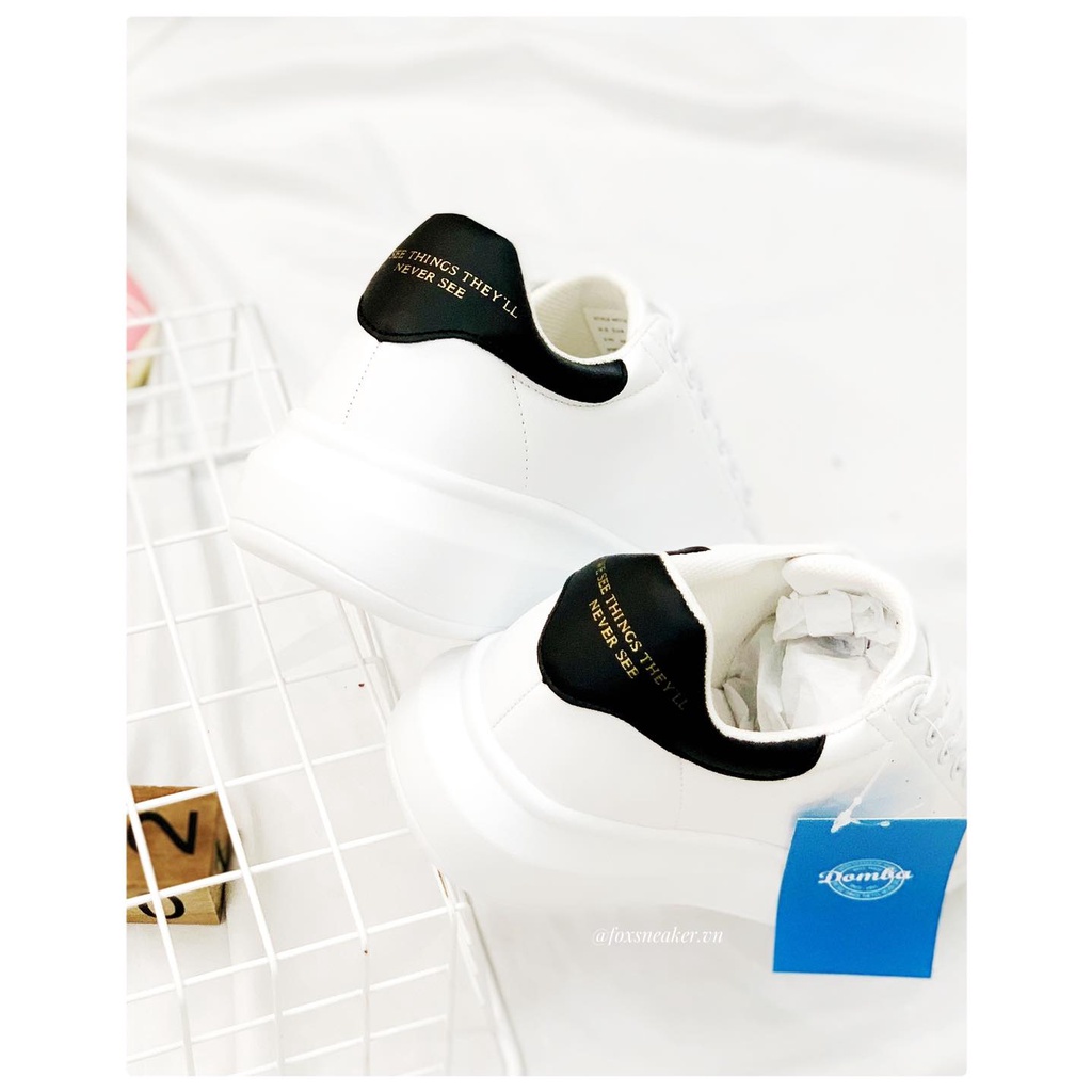 Giày thể thao sneaker Domba gót đen H-9111 cho Nam và nữ (phối đồ đa dạng: jean, váy, crotop,..)