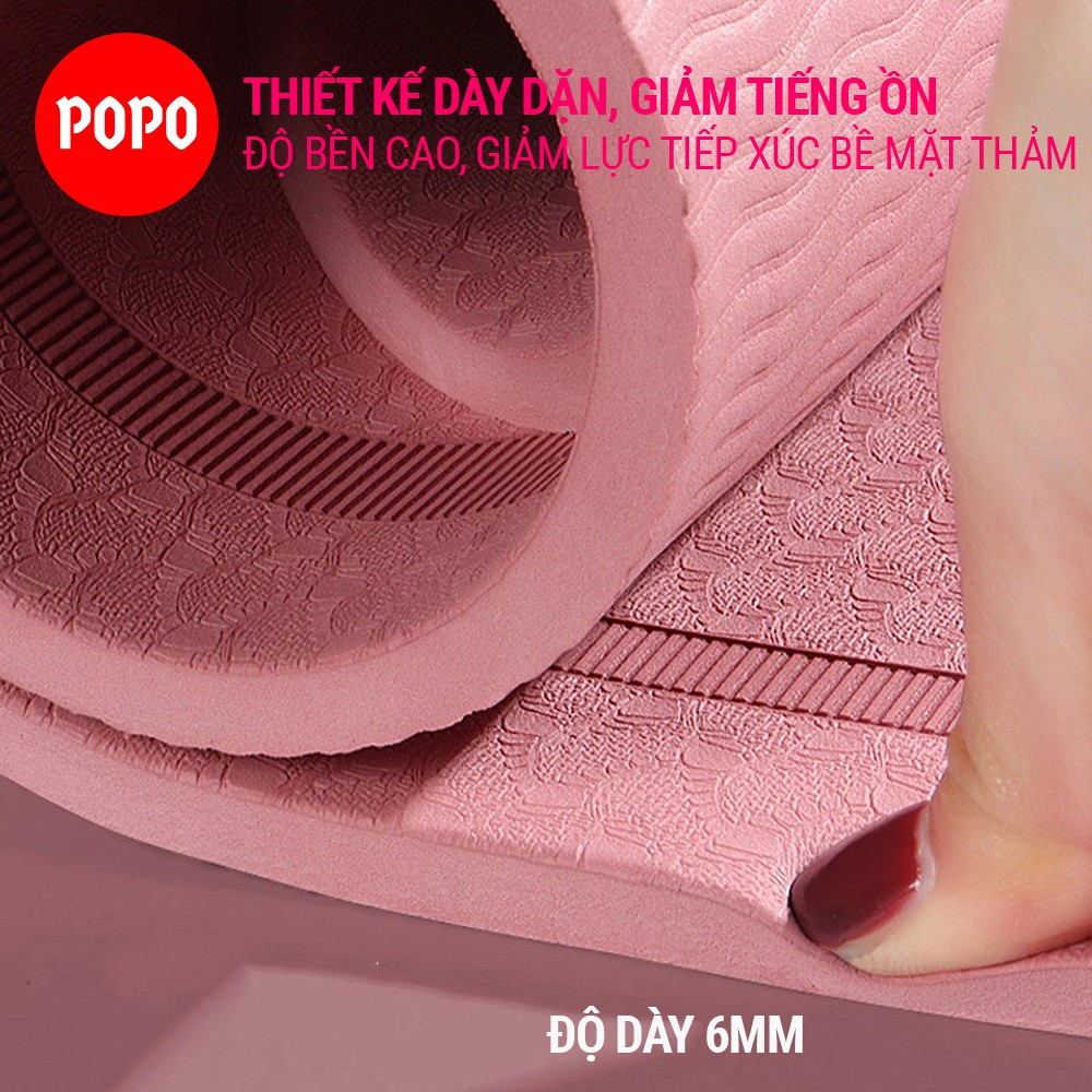 Thảm nhảy dây POPO YGW43 tại nhà chống sốc, cách âm, lớp đệm cao cấp, chống trơn trượt