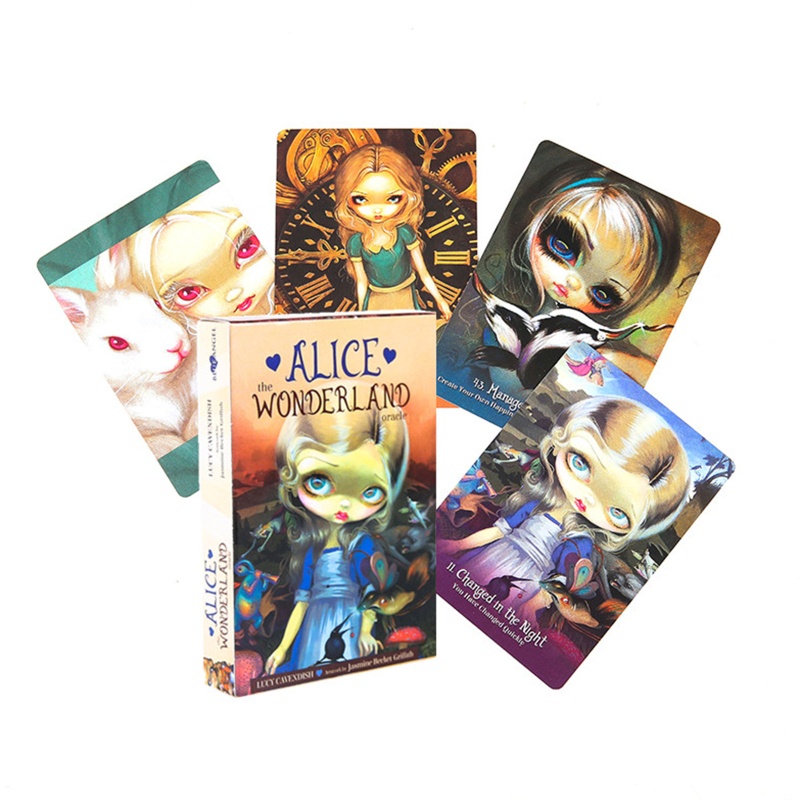 Bộ Bài Tarot 45 Lá In Chữ Tiếng Anh Alice The Wonderland