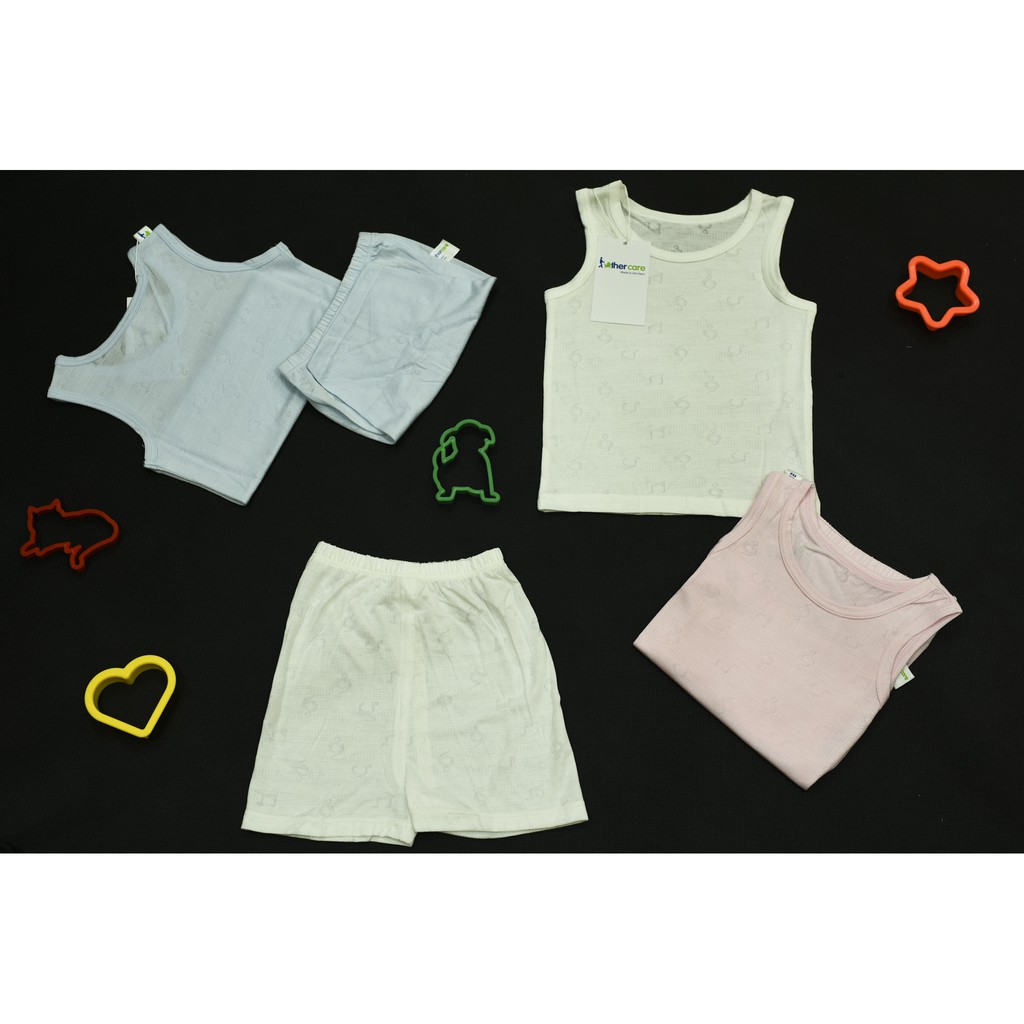 Bộ Quần áo trẻ em Ba lỗ FatherCare Sợi bạc hà mỏng