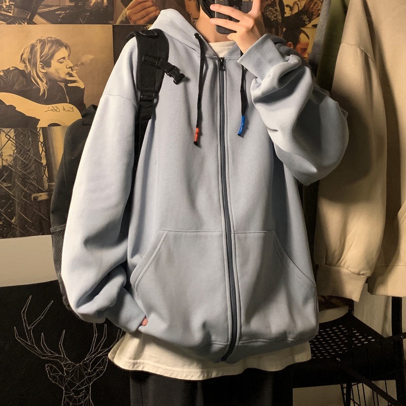 Áo khoác IFNICEFUTURE dáng rộng túi áo kangaroo thời trang mùa Thu cho nam nữ