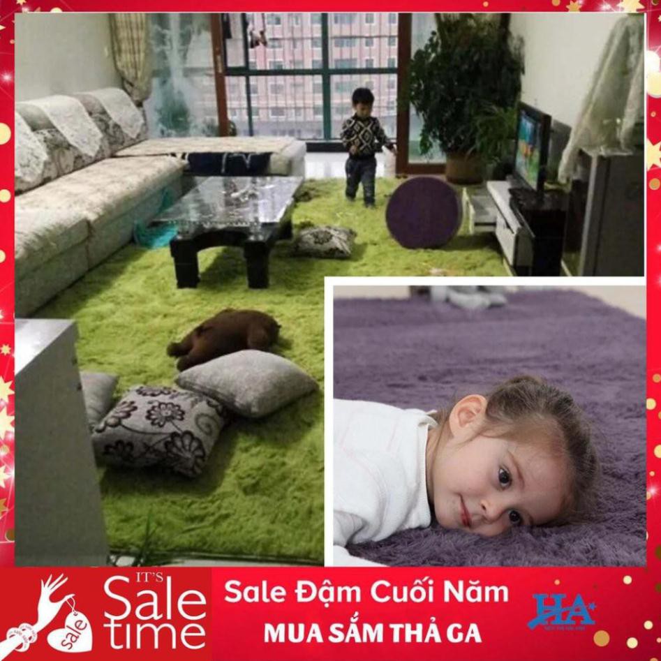 [CAO CẤP] Thảm Lông Xù Trải Sàn Không Thấm Nước Kích Thước 1m6 * 2M