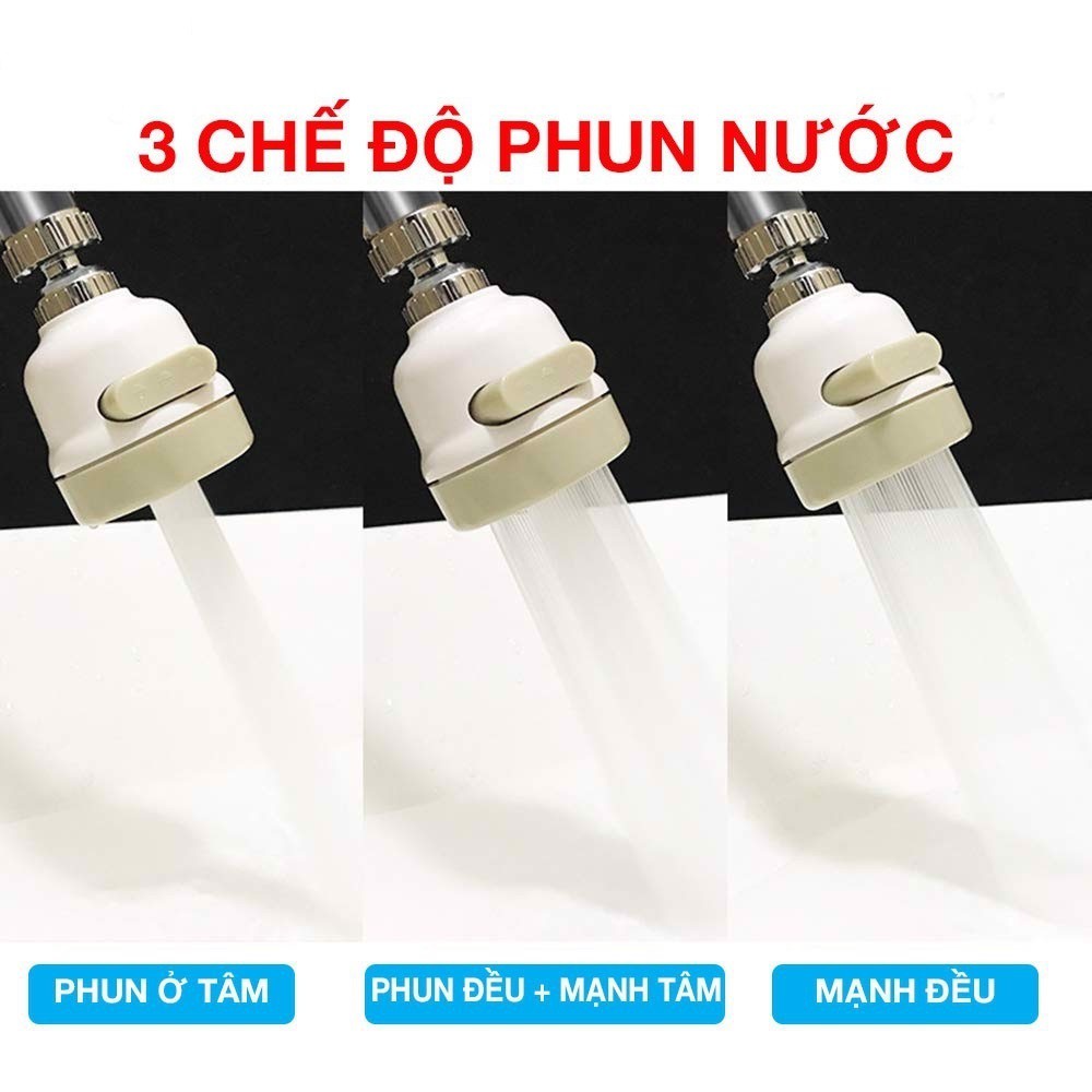 Đầu vòi tăng áp thay thế, tiết kiệm nước, có 3 chế độ phun nước tùy ý điều chỉnh