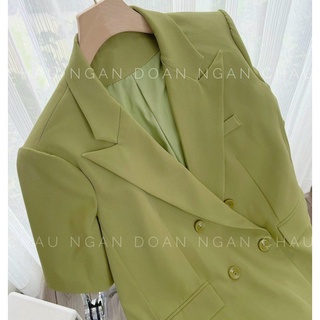 Áo khoác vest xanh