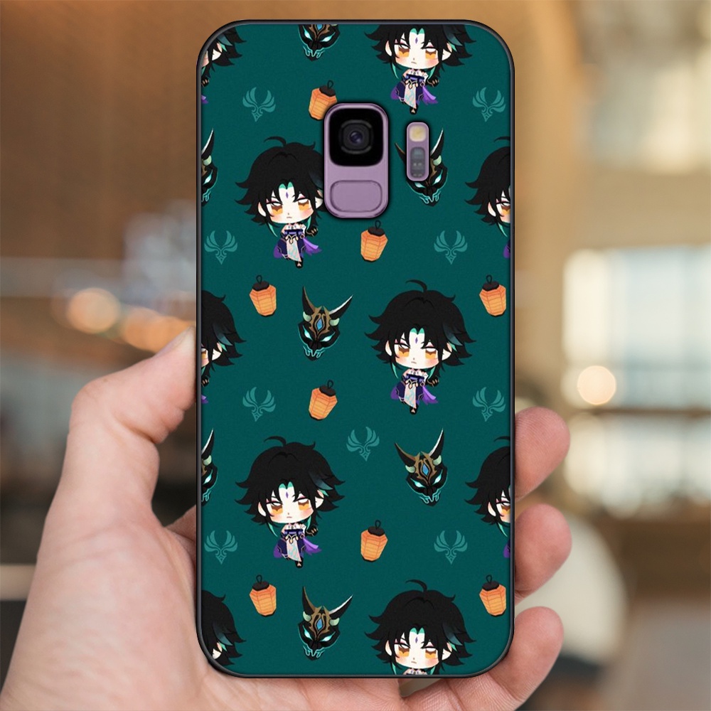 Ốp lưng Samsung S9 viền đen in hình Xiao Genshin Impact