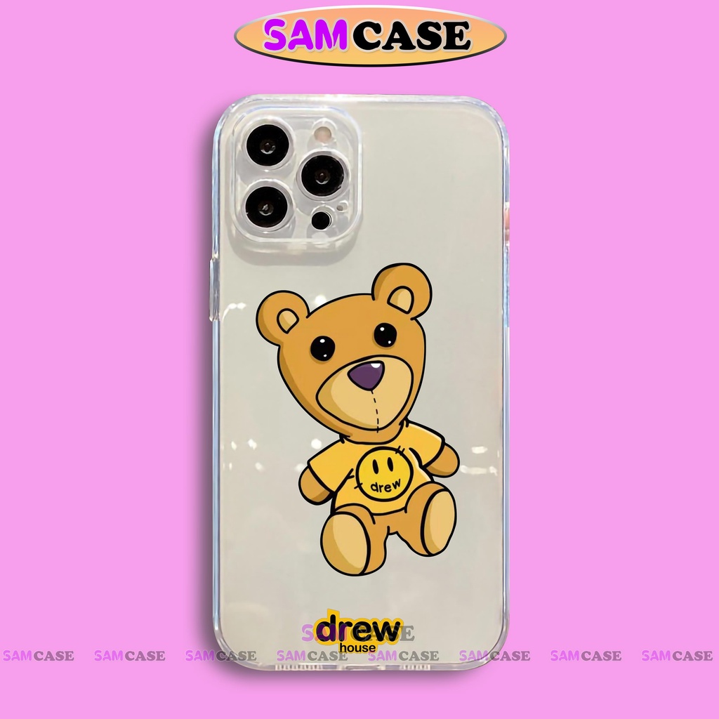 Ốp lưng iPhone Drew Chống sốc cạnh viền vuông Silicon trong suốt mềm dẻo cho 6/6s/7/8/X/XS/11/12/13/14 Pro Plus Max