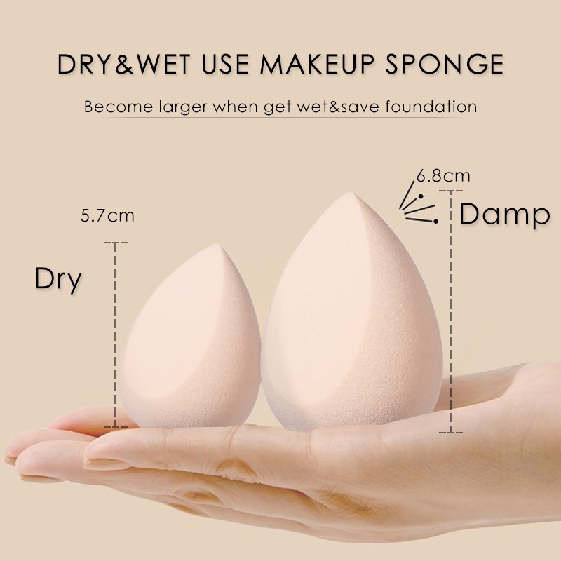 QIBEST Makeup Sponge Dry Wet Beauty Tool  20g 1pc | BigBuy360 - bigbuy360.vn