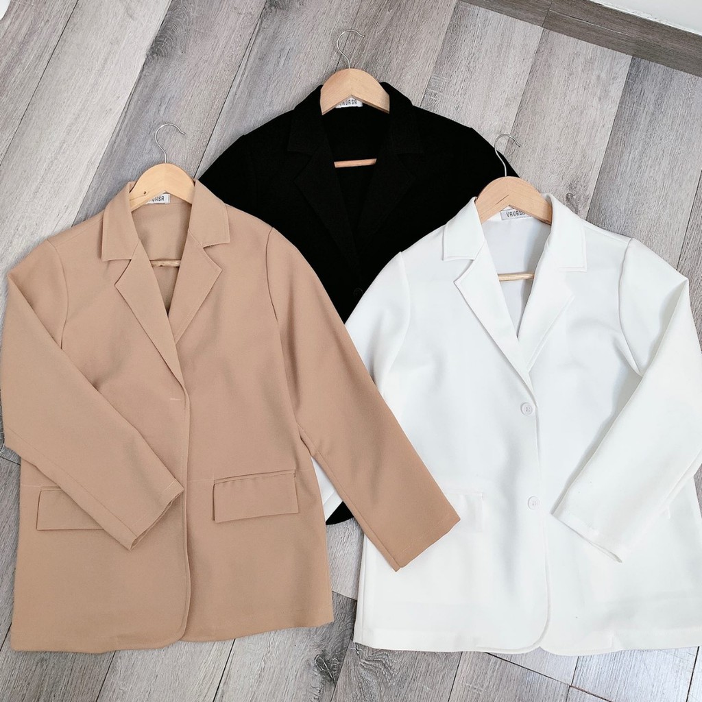 Áo blazer nữ kiểu 1 lớp vest khoác ngoài dài tay phong cách hàn quốc bigsize T18 STORE AB01