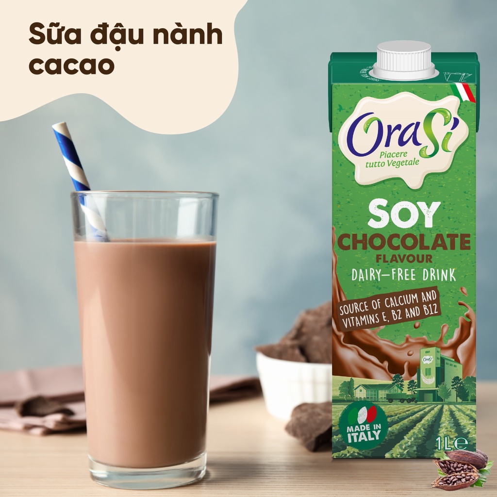 [Mã BMBAU50 giảm 7% đơn 99K] Thực phẩm bổ sung sữa đậu nành ca cao Soy Cocoa Orasi 1L giàu dinh dưỡng tốt cho sức khỏe