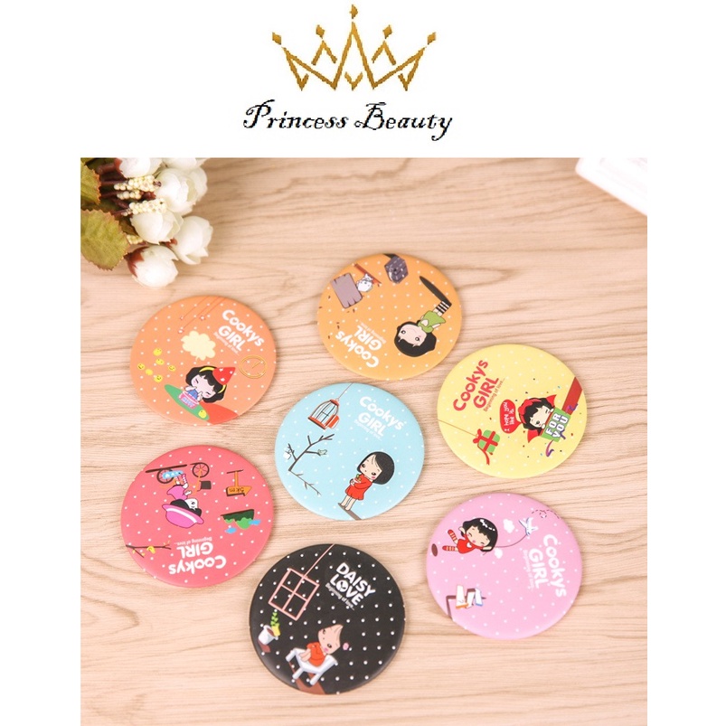 (Sỉ) Gương mini cầm tay phong cách Hàn Quốc – Princess Beauty Rẻ Vô Địch