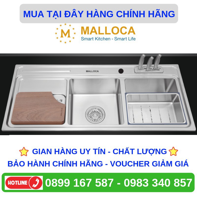 CHẬU RỬA CHÉN INOX MALLOCA MS 8816