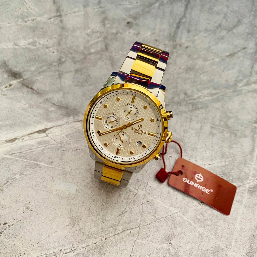 Đồng hồ Sunrise Nam chính hãng Nhật Bản DM756.SWA.SG.T - kính saphire chống trầy - c
