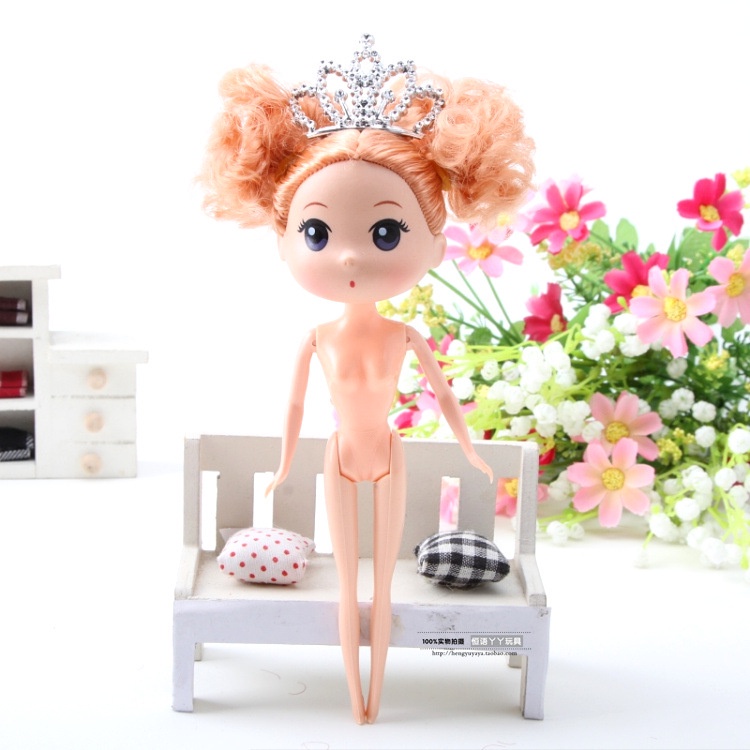 búp bê trang trí bánh kem [FREESHIP] búp bê chipi vương miện 18cm